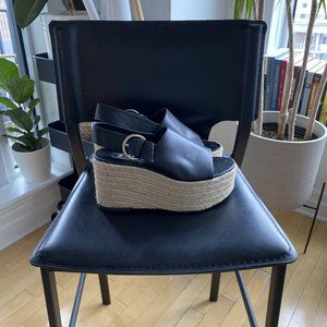 ZARA Leather Wedge Shoes